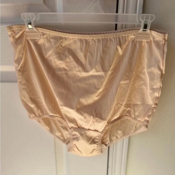 VTG Style Antron III Women’s Granny Panties - 100% Nylon Beige Size: L - Picture 6 of 7